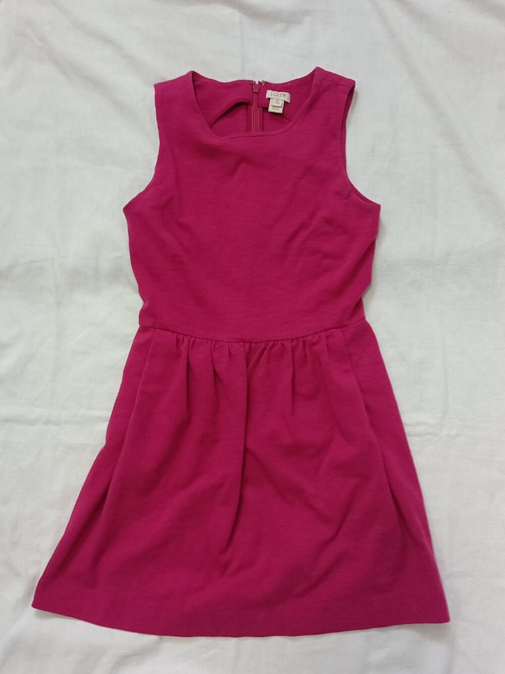 J. Crew Cotton Fuchsia XS Petite Sleeveless Dress